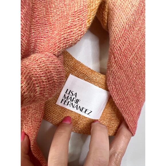 NEW Lisa Marie Fernandez Gauze Tie Striped Farrah Halter Top and Shorts Set - Picture 9 of 12